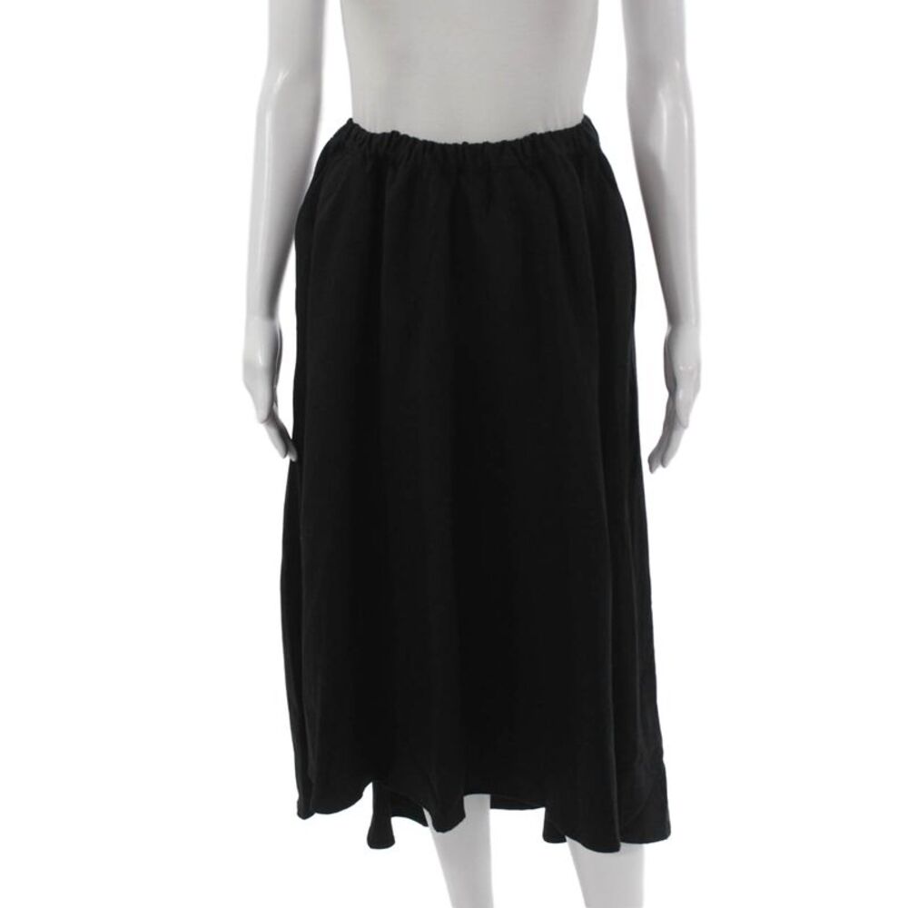 Enza Costa Womens A-Line Black Midi Skirt Size 0